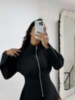 Siyah Fermuarlı Gömlek - Görsel 2