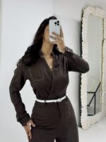 Kahverengi Kemerli Alt Üst İkili Takım - Görsel 8