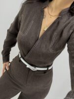 Kahverengi Kemerli Alt Üst İkili Takım - Görsel 3