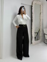 Beyaz Vatkalı Body - Görsel 6