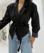 Siyah Süet Premium Astarlı Ceket - Görsel 3