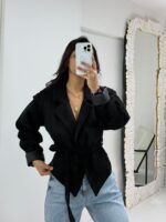 Siyah Süet Premium Astarlı Ceket - Görsel 2