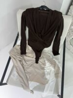 Kahverengi Vatkalı Body - Görsel 4