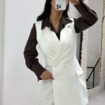 Beyaz Şortlu Elbise