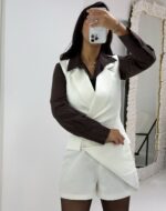 Beyaz Şortlu Elbise - Görsel 2