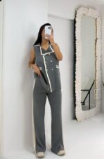 Gri Çelik Örme İkili Takım - Görsel 4