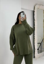 Yeşil Çelik Örme İkili Takım - Görsel 8