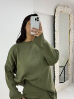 Yeşil Çelik Örme İkili Takım - Görsel 7