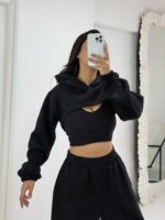 Siyah Üçlü Eşofman Takımı - Görsel 5