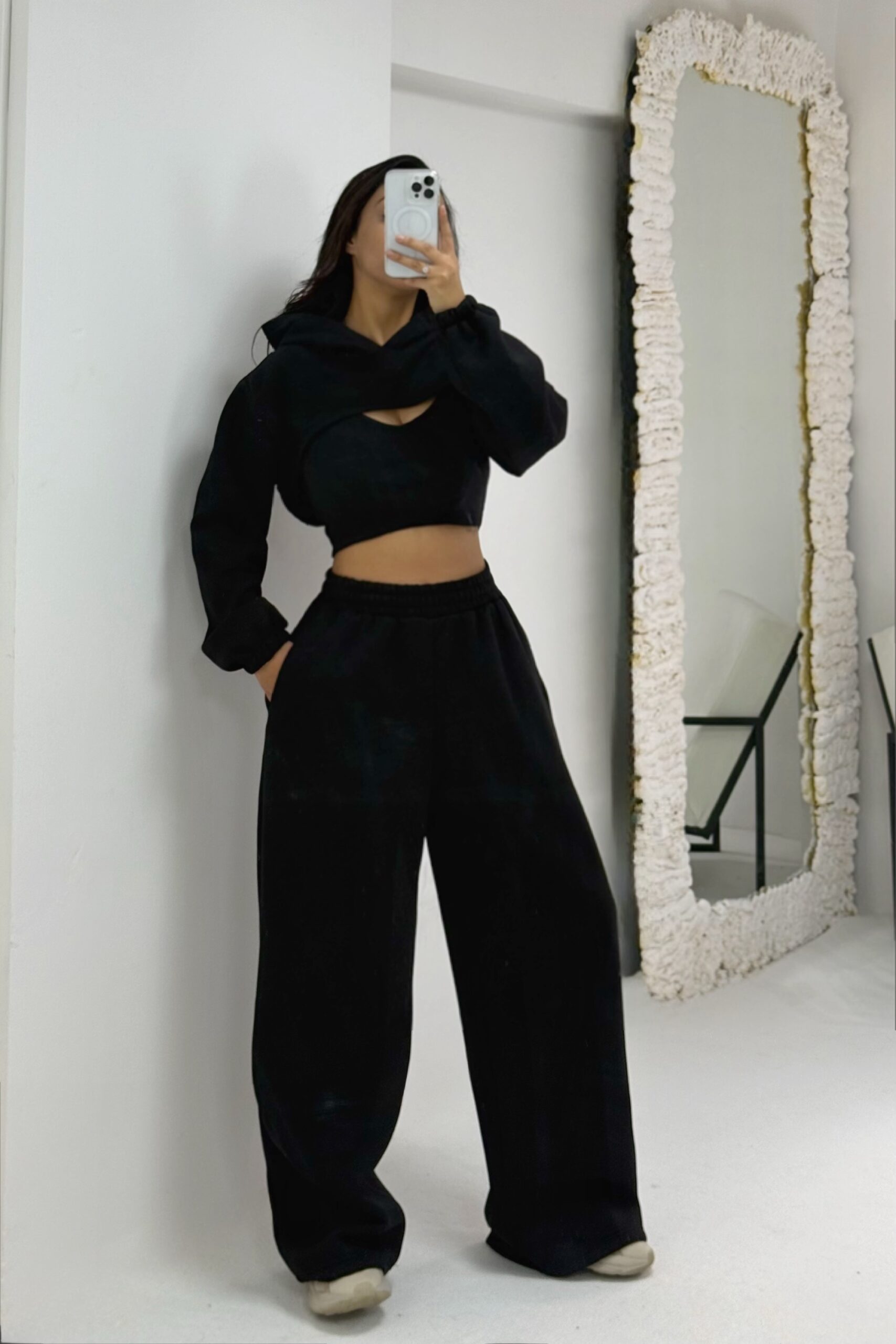 img_3316 Siyah Üçlü Eşofman Takımı - Görsel 1