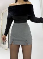 Siyah Tüylü Madonna Kazak - Görsel 2