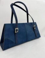 Lacivert Süet Çanta - Görsel 2