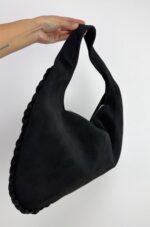 Siyah Bomber Süet Çanta - Görsel 3