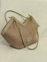 Bej Deri Detay Süet Çanta - Görsel 4