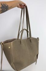 Yeşil Kanvas Süet Çanta - Görsel 3