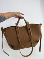 Taba Kanvas Süet Çanta - Görsel 9