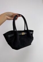 Siyah Süet Çanta - Görsel 2