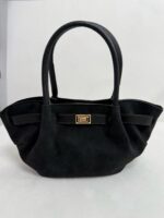 Siyah Süet Çanta - Görsel 5