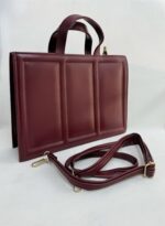 Bordo Deri Çanta - Görsel 2