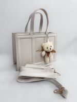 Bej Ayıcık Aksesuar Deri Çanta - Görsel 3