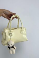 Sarı Ayıcık Aksesuar Parlak Deri Çanta - Görsel 5