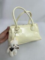 Sarı Ayıcık Aksesuar Parlak Deri Çanta - Görsel 3