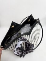 Bej-Siyah Fularlı Çanta - Görsel 3