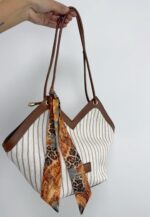 Bej-Taba Fularlı Çanta - Görsel 2