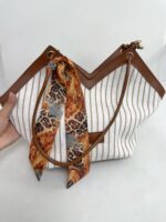 Bej-Taba Fularlı Çanta - Görsel 4