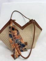 Taba-Hasır Fularlı Çanta - Görsel 2