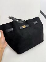 Siyah Süet/Deri Çanta - Görsel 5