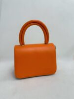 Turuncu Zincirli Deri El Çantası - Görsel 5