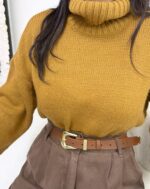 Taba Deri Gold Toka Kemer - Görsel 2