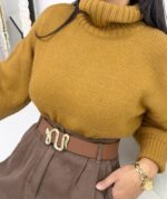 Taba Deri Yılan Toka Kemer - Görsel 2