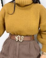 Taba Deri Yılan Toka Kemer - Görsel 4