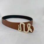 Taba Deri Yılan Toka Kemer