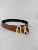 Taba Deri Yılan Toka Kemer