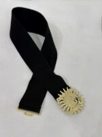 Siyah Lastikli Gold Güneş Toka Kemer - Görsel 2