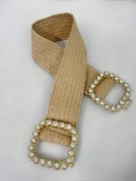 Hasır Taşlı Toka Lastikli Kemer - Görsel 2