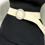 Hasır İnci Taşlı Lastikli Kemer