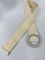 Hasır İnci Taşlı Lastikli Kemer - Görsel 2