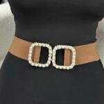 Taba Taşlı Toka Lastikli Kemer