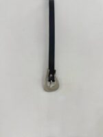 Siyah Gümüş Tokalı Deri İnce Kemer - Görsel 3