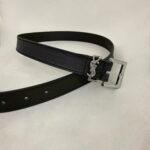 Siyah Gümüş Tokalı Kemer