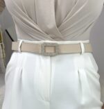 Krem Taş Tokalı Kemer - Görsel 2