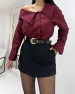 Siyah Visko Kemerli Şort Etek - Görsel 2