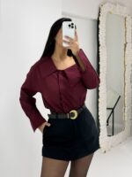 Siyah Visko Kemerli Şort Etek - Görsel 8