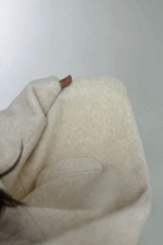 Krem Kırçıllı Kemerli Astarlı Ceket - Görsel 6