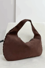 Acı Kahve Bomber Süet Çanta