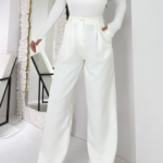 Beyaz Palazzo Pantolon